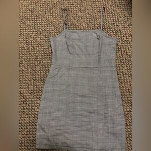 Gray Plaid Dress